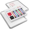 Arteza Framed Magnetic Cork Whiteboard Set, 12×14 inches, 2-Pack Dry Erase Lap Boards with Push Pins, Markers & Magnets, Office & Back to School Supplies for Home, Classroom, Students, Brainstorming(11×14 inches)