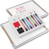 Arteza Framed Magnetic Cork Whiteboard Set, 12×14 inches, 2-Pack Dry Erase Lap Boards with Push Pins, Markers & Magnets, Office & Back to School Supplies for Home, Classroom, Students, Brainstorming(12×14 inches)