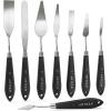 Arteza Palette Knife, Size No. 17, Durable Flexible Stainless-Steel Blade & Break-Resistant Wooden Handle, Art Supplies for Oil and Acrylic Painting(Sizes #1  #7  #15  #17  #21  #23  #25  #39)