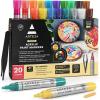 ARTEZA Acrylic Paint Markers, Set of 40 Acrylic Paint Pens in Assorted Colors, Art Markers for Glass, Pottery, Ceramic, Plastic, Rocks, and Canvas(Big barrel)