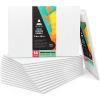 ARTEZA Canvas Boards for Painting, 5 x 7 Inches, Pack of 14, Blank White Small Canvas Panels for Acrylic, Oil and Gouache Painting(11 x 14 (Pack of 14))