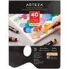 ARTEZA Disposable Palette Paper Pad, 9×12 Inch, Pack of 2, 80 Sheets, 54 lb, Glue-Bound, Bleed-Proof Paint Palette with Thumb Hole(9×12 Inch  Pack of 1)