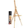 ARTEZA Easel Stand 37.4×39.4×78.3″, Tripod Beechwood Display Stand with Steel Fittings for Painting & Displaying Artwork