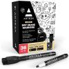 ARTEZA Magnetic Dry Erase Markers with Eraser, Bulk Pack of 60, Fine Tip, 4 Assorted Colors with Low-Odor Ink, Whiteboard Pens, School and Office Supplies(1 Count (Pack of 36))