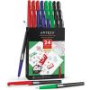 ARTEZA Permanent Markers, 40 Black Pens, Ultra-Fine Tip Paint Pens, Quick-Drying, Water Resistant, for Calligraphy and Note Taking, Office, Classroom(Set 24  4 Classic Colors)