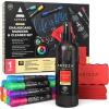 Arteza Chalkboard Cleaner Set with 2 Cleaners, 10-Ounces Each, 1 Microfiber Fabric Towel, 2 Magic Sponges & 1 Magnetic Eraser, Office Supplies for Chalkboards, Blackboards & Glass Surfaces(15)
