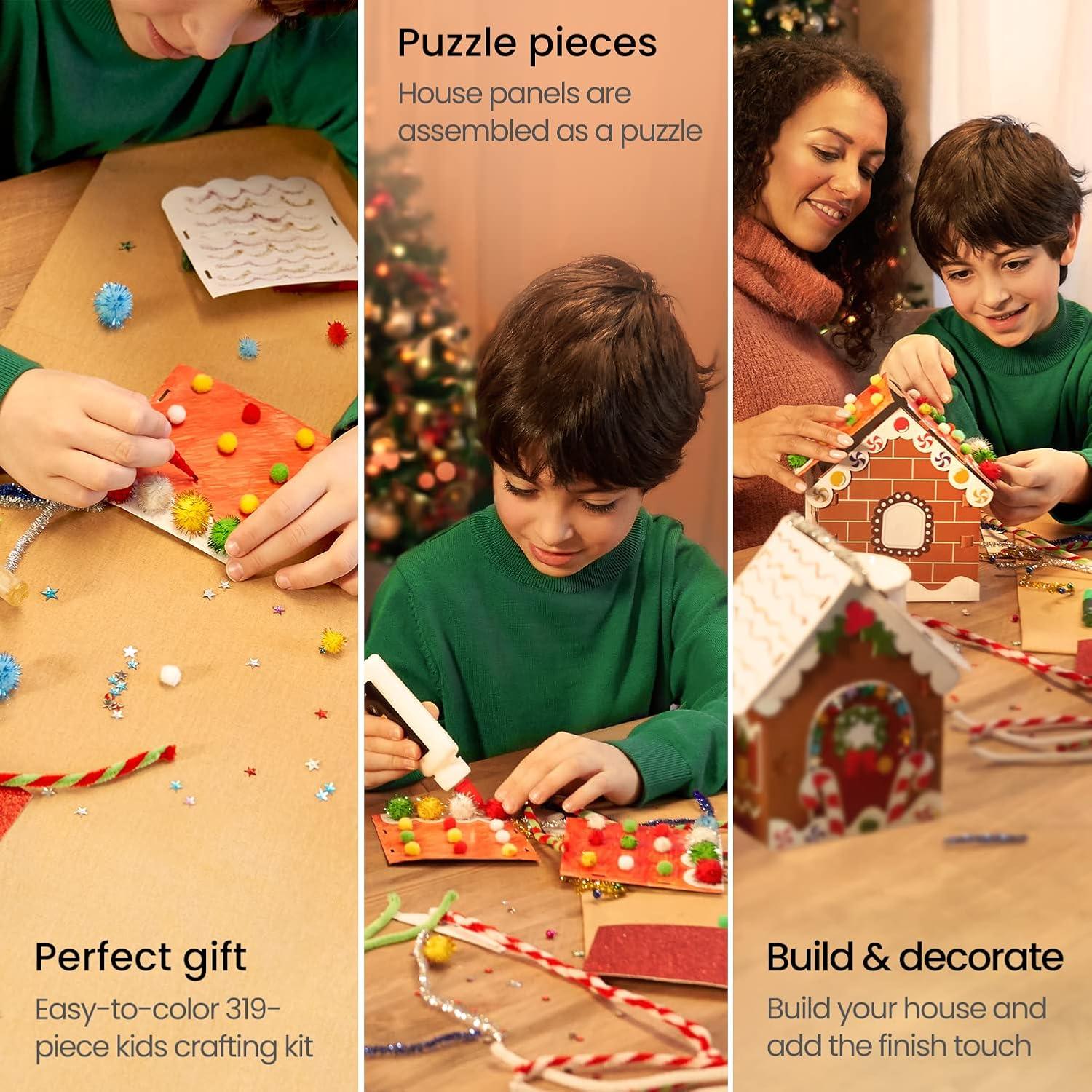 imageArteza Kids Felt Kit 422 Pieces 21 PreCut Glitter ampamp Glitz Shapes Assorted Felt Sheets Glitter MiniPieces Chenille Stems and Accessories Educational Kids Craft Supplies to Inspire Creativity324 Pieces