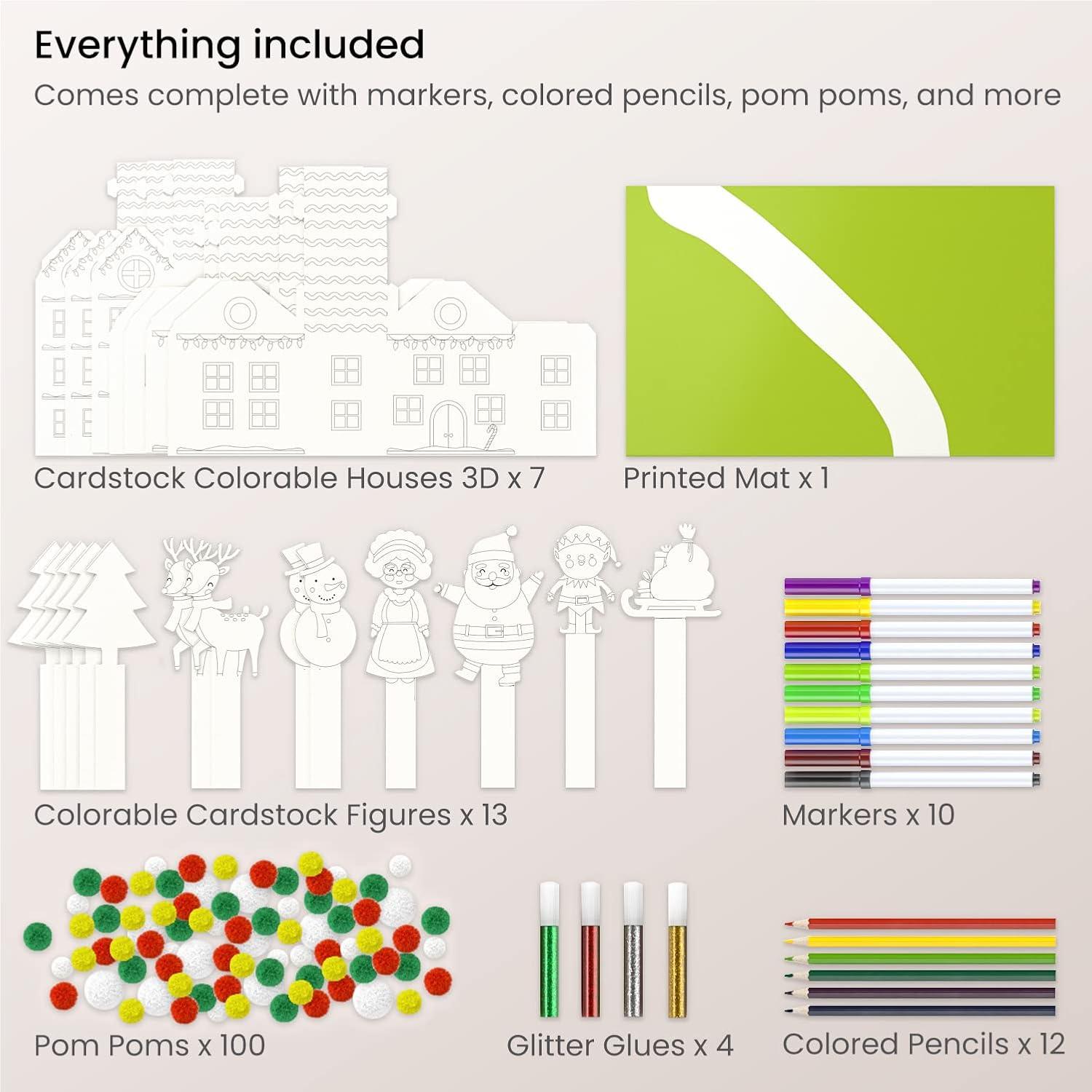 imageArteza Kids Felt Kit 422 Pieces 21 PreCut Glitter ampamp Glitz Shapes Assorted Felt Sheets Glitter MiniPieces Chenille Stems and Accessories Educational Kids Craft Supplies to Inspire Creativity146 Pieces