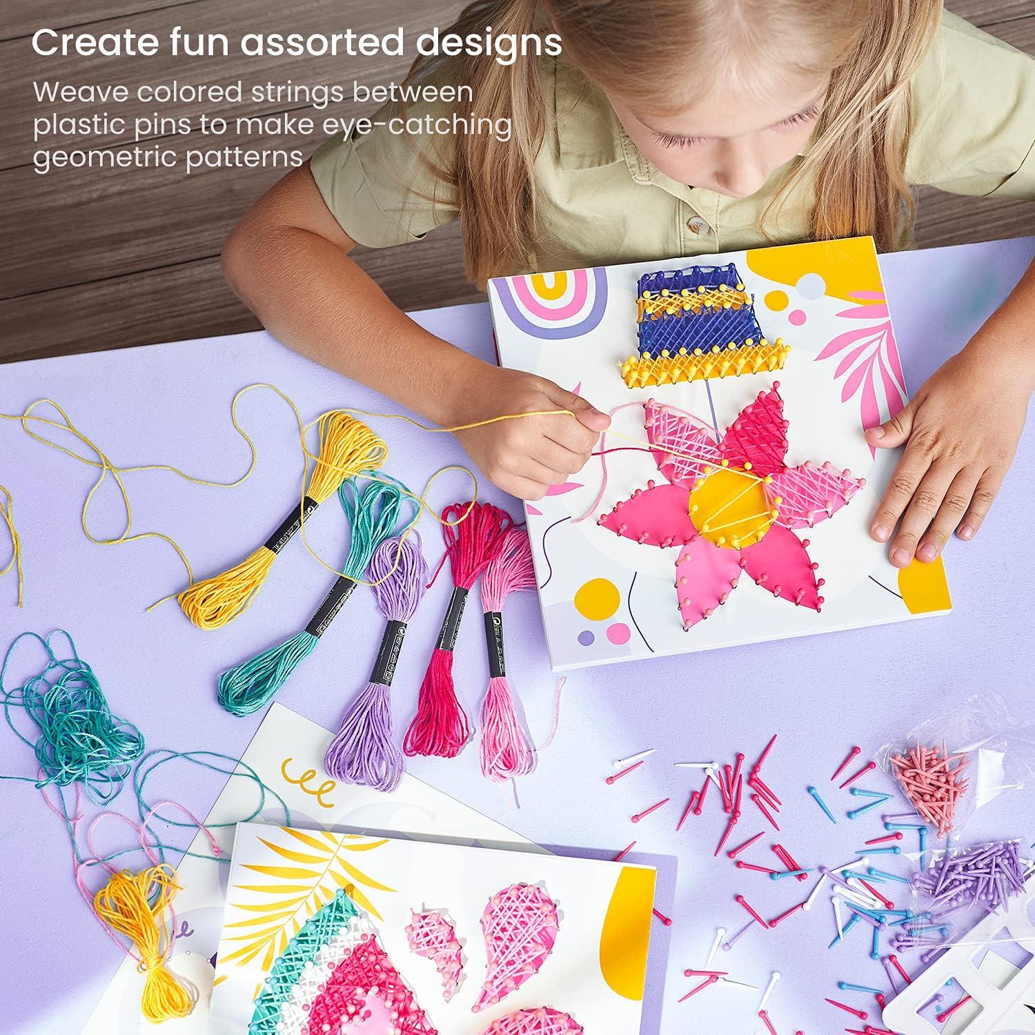 imageArteza Kids String Art Kit Set of 5 Sea Animal Designs Plastic Pushpins Art Supplies for Kids Craft Projects and Free Time ActivitiesSet of 5