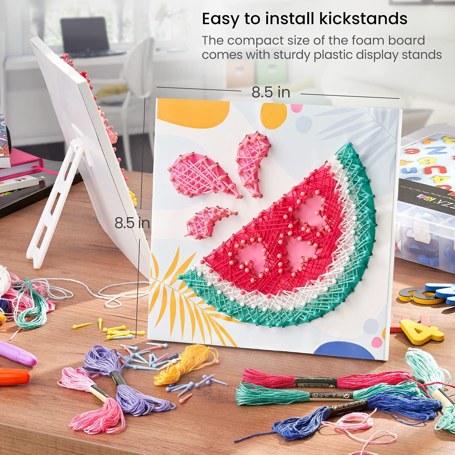 imageArteza Kids String Art Kit Set of 5 Sea Animal Designs Plastic Pushpins Art Supplies for Kids Craft Projects and Free Time ActivitiesSet of 5