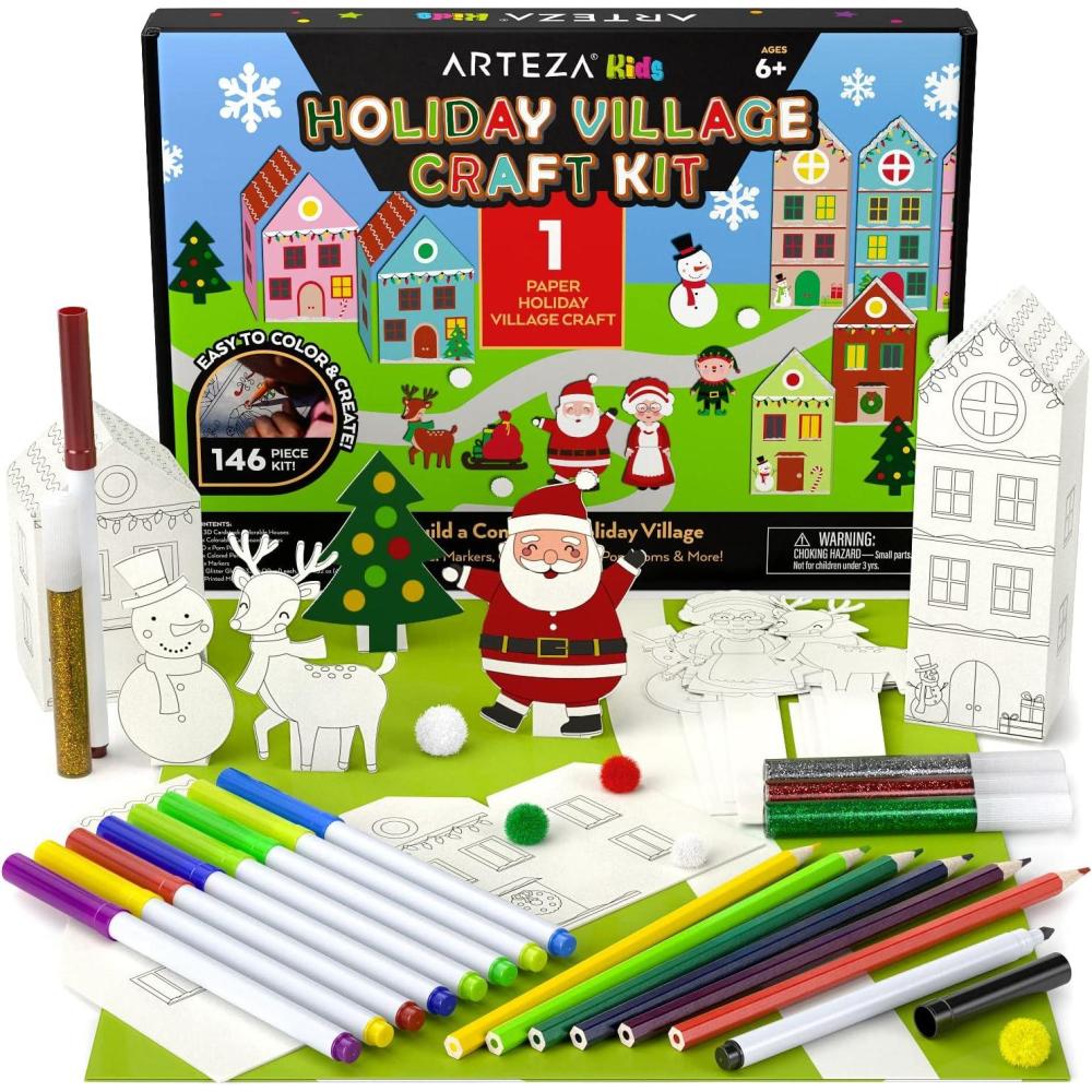 imageArteza Kids Felt Kit 422 Pieces 21 PreCut Glitter ampamp Glitz Shapes Assorted Felt Sheets Glitter MiniPieces Chenille Stems and Accessories Educational Kids Craft Supplies to Inspire Creativity146 Pieces