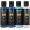 ARTEZA Acrylic Pouring Paint Set, 8 Rainbow Colors, 4 oz Bottles, High-Flow Paint, No Mixing Needed, Art Supplies for Canvas, Glass, Paper, Wood, Tile, and Stones(Aqua Tones)