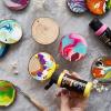 ARTEZA Acrylic Pouring Paint Set, 8 Rainbow Colors, 4 oz Bottles, High-Flow Paint, No Mixing Needed, Art Supplies for Canvas, Glass, Paper, Wood, Tile, and Stones(Assorted Colors)