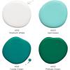 ARTEZA Acrylic Pouring Paint Set, 8 Rainbow Colors, 4 oz Bottles, High-Flow Paint, No Mixing Needed, Art Supplies for Canvas, Glass, Paper, Wood, Tile, and Stones(Aqua Tones)