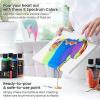 ARTEZA Acrylic Pouring Paint Set, 8 Rainbow Colors, 4 oz Bottles, High-Flow Paint, No Mixing Needed, Art Supplies for Canvas, Glass, Paper, Wood, Tile, and Stones(Rainbow Colors)