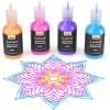 ARTEZA Fabric Paint, Set of 60, Permanent 3D Paint, Permanent Paint for Decorating T-Shirts, Ceramics, Textiles, and Glass Metallic(Multicolor)