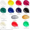 ARTEZA Fabric Paint, Set of 60, Permanent 3D Paint, Permanent Paint for Decorating T-Shirts, Ceramics, Textiles, and Glass Metallic(Multicolored)