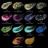ARTEZA Glitter Acrylic Paint, 14 Iridescent Colors, 2 fl oz Bottles, Transparent Base, Iridescent Paint with Chunky Glitter, Art Supplies for Adding Accents to Canvas, Paper, Wood, and Glass