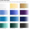 ARTEZA Gouache Paint, 12 Colors, Sea Tones, 0.4 US fl oz Tubes, Opaque Water-Based Paint for Canvas and Paper, Art Supplies for Professionals, Students