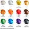 ARTEZA Metallic Acrylic Paint Set of 12 Colors, 0.74 ounce Tubes Non Toxic Artist Paints for Hobby Painters, Art Supplies for Canvas Painting(Multicolor)