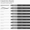 ARTEZA Micro-Line Ink Pens, Set of 9, Black Fineliners with Japanese Archival Ink, Art Supplies for Comic Artists and Illustrators(1 Count (Pack of 9))