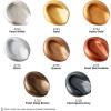 ARTEZA Pastel Acrylic Paint, Set of 8, Metallic Tones, 4.06 fl oz Tubes, High Viscosity Water-Based Paint, Glossy Finish, Art Supplies for Painting Paper, Canvas, Wood and Fabric, and DIY Projects(8 x 120ml (4.06 fl oz) Metallic)