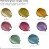ARTEZA Pastel Acrylic Paint, Set of 8, Metallic Tones, 4.06 fl oz Tubes, High Viscosity Water-Based Paint, Glossy Finish, Art Supplies for Painting Paper, Canvas, Wood and Fabric, and DIY Projects(8 x 120ml (4.06 fl oz) Pastel)