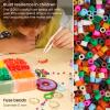 Arteza Fuse Beads, 30,000 Count, 45 Colors, 5 mm, Iron-on Beads Kit with 5 Pegboards, 2 Tweezers, and 5 Sheets of Ironing Paper in 3-Tier Container, Art Supplies for DIY Crafts(Basic Theme)