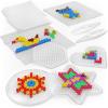 Arteza Fuse Beads, 30,000 Count, 45 Colors, 5 mm, Iron-on Beads Kit with 5 Pegboards, 2 Tweezers, and 5 Sheets of Ironing Paper in 3-Tier Container, Art Supplies for DIY Crafts(45 Colors)