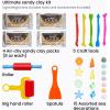 Arteza Kids Air-Dry Modeling Clay Kit, 6 x 8-oz Packs, 12 Sandy Clay Molds and 15 Assorted Sea-Life Beach Decorations, Soft, Pliable, Supplies for Kids’ Crafts and Sensory Play(Pack of 4)