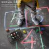 Arteza Kids Sidewalk Chalk and Stencil Set, 32 Pieces, Jumbo, Rocket, and Egg Chalks(Assorted Color)