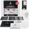 imageARTEZA Calligraphy ampamp Lettering Kit  Beginner Set with Alcohol Markers Brush Pens Paper ampamp Tools for Hand Lettering Drawing and Adult Coloring