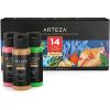 imageARTEZA Fabric Paint Set of 60 Permanent 3D Paint Permanent Paint for Decorating TShirts Ceramics Textiles and Glass MetallicMulticolored