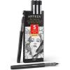 ARTEZA Micro-Line Ink Pens, Set of 9, Black Fineliners with Japanese Archival Ink, Art Supplies for Comic Artists and Illustrators(1 Count (Pack of 5))