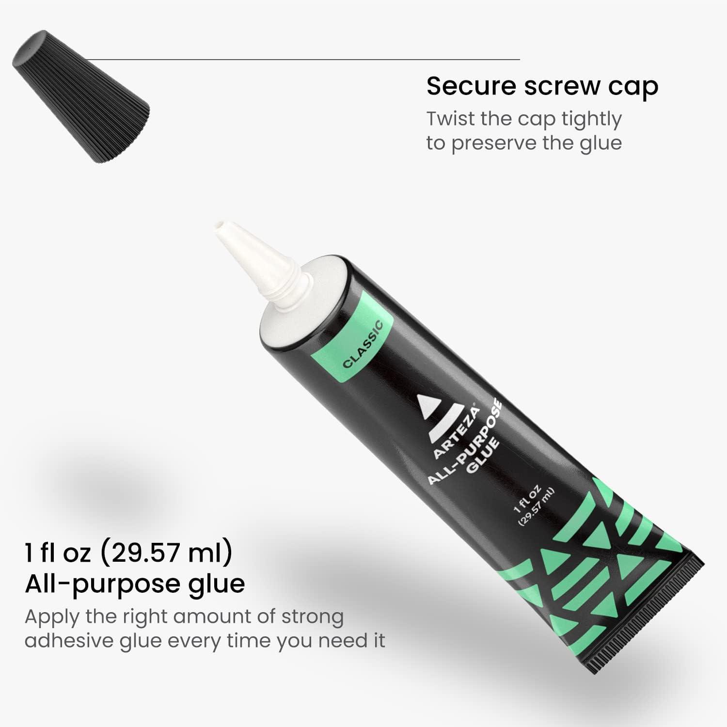 imageARTEZA AllPurpose Craft Glue 4Pack FastDrying Clear Glue for Crafts Ideal for Wood Fabric Plastic Glass Metal Ceramic Jewelry Model Paper Fabric Fusion and No Sew Projects