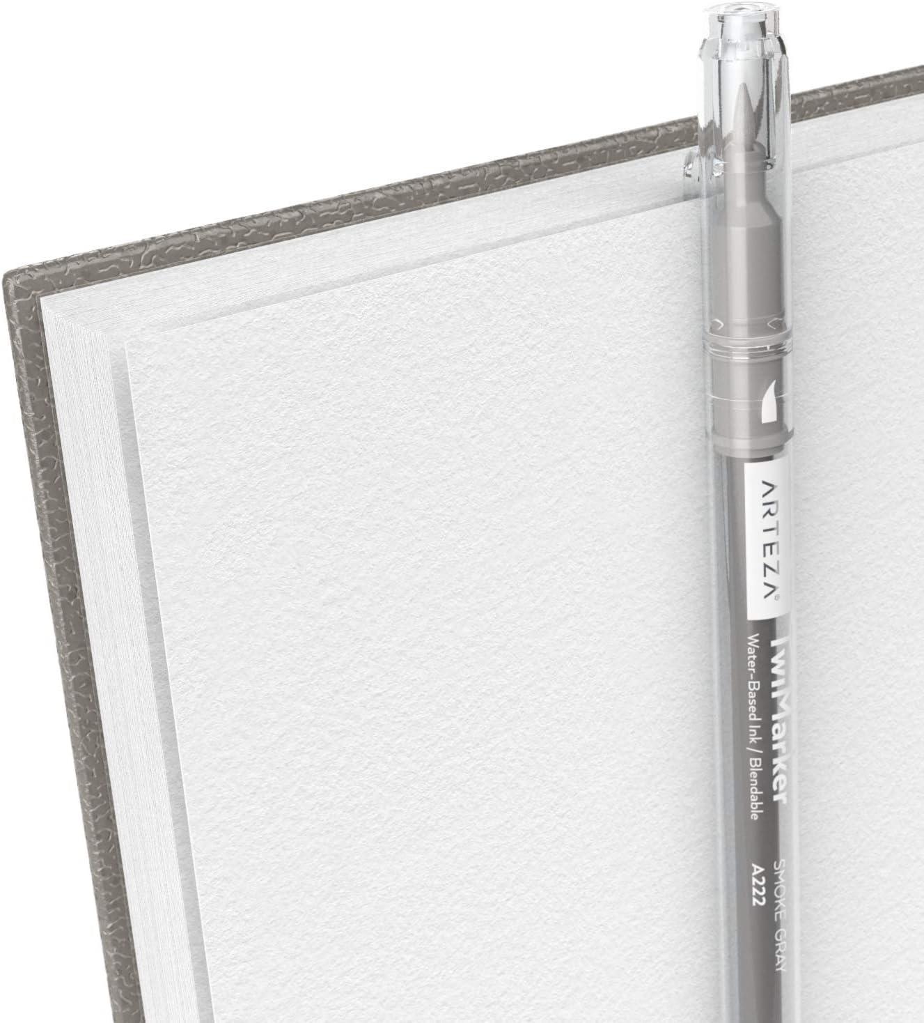 imageARTEZA Spiral Sketch Book 9x12 Drawing Pad 2 Pack 100 Sheets Sketch Pads for Drawing for Adults ampamp TeensGray