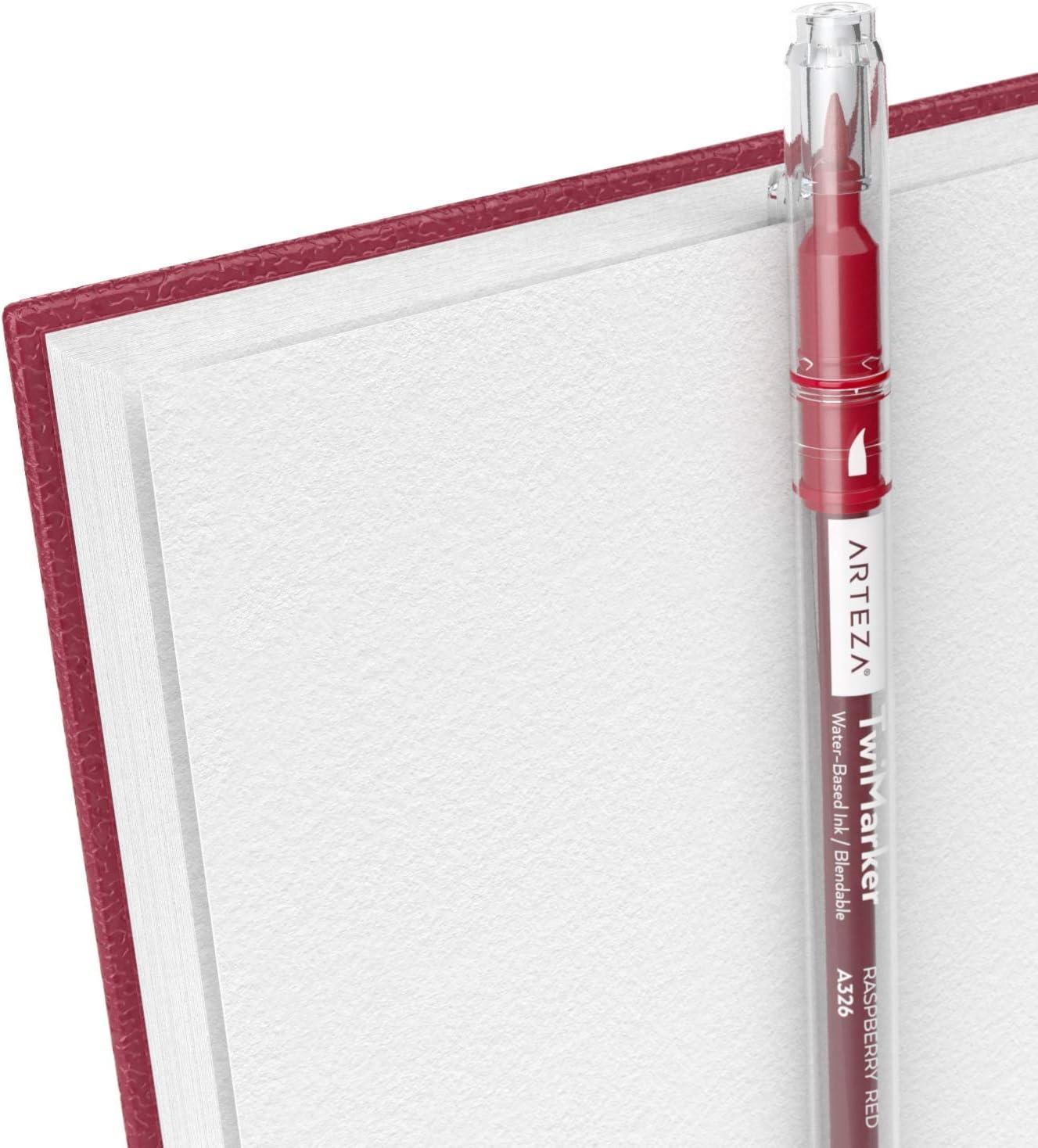 imageARTEZA Spiral Sketch Book 9x12 Drawing Pad 2 Pack 100 Sheets Sketch Pads for Drawing for Adults ampamp TeensPink