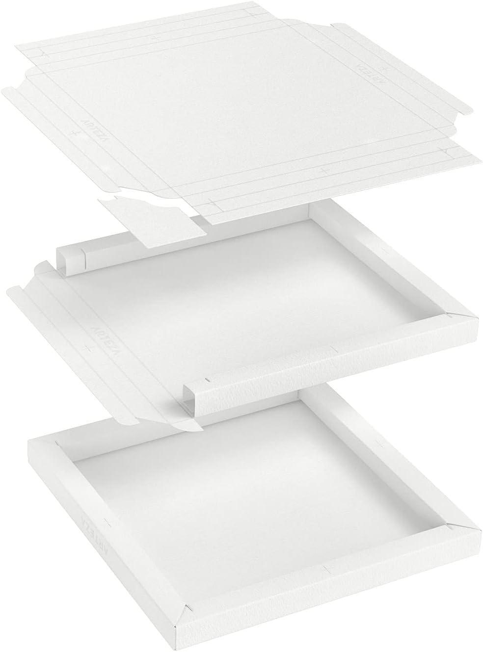 imageARTEZA Watercolor Paper Foldable Canvas Pad 953x953 Inches 10 Sheets Cotton PaperWhite