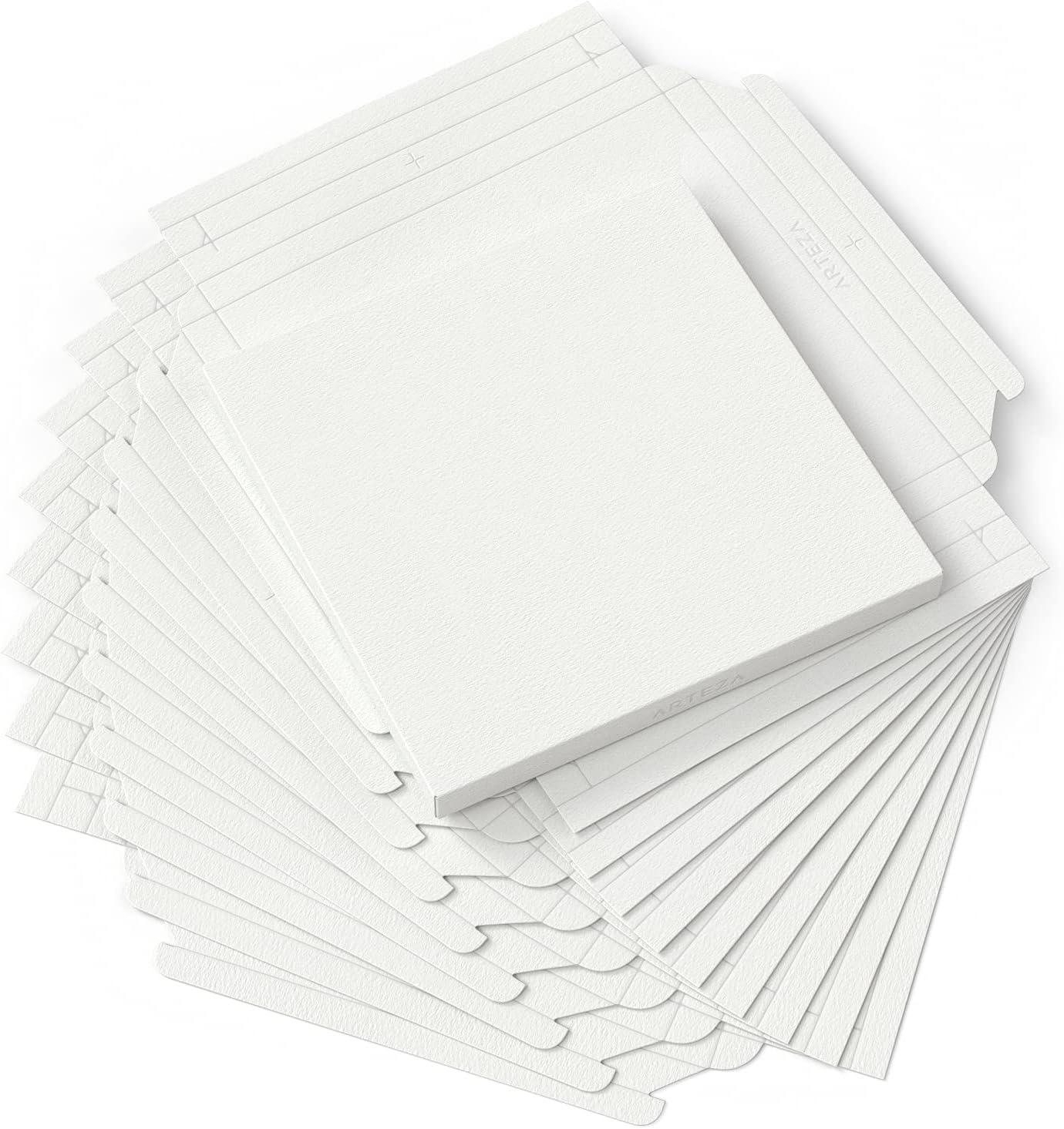 imageARTEZA Watercolor Paper Foldable Canvas Pad 953x953 Inches 10 Sheets Cotton PaperWhite