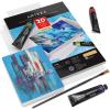 ARTEZA Acrylic Paper Foldable Canvas Pad, 5×6.6 Inches, 20 Sheets, DIY Frame(Acrylic Paper)