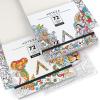 ARTEZA Adult Coloring Book, 4 Seasons Theme, 120 Sheets, 9×9 Inches Coloring Pages, 100 lb Paper(Animal & Doodle Designs)