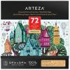 ARTEZA Adult Coloring Book, 4 Seasons Theme, 120 Sheets, 9×9 Inches Coloring Pages, 100 lb Paper(Architecture Designs)