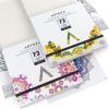 ARTEZA Adult Coloring Book, 4 Seasons Theme, 120 Sheets, 9×9 Inches Coloring Pages, 100 lb Paper(Floral & Mandala Illustrations)