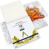 ARTEZA Adult Coloring Book, 4 Seasons Theme, 120 Sheets, 9×9 Inches Coloring Pages, 100 lb Paper(Floral Designs)