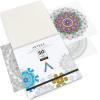 ARTEZA Adult Coloring Book, 4 Seasons Theme, 120 Sheets, 9×9 Inches Coloring Pages, 100 lb Paper(Mandala Designs)
