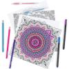 ARTEZA Adult Coloring Book, 4 Seasons Theme, 120 Sheets, 9×9 Inches Coloring Pages, 100 lb Paper(Mandala Designs)