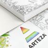 ARTEZA Adult Coloring Book, Mandala Designs, 72 Sheets, 6.4×6.4 Inches Coloring Pages, 100 lb Paper(White)