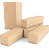 ARTEZA Basswood Carving Blocks, Set of 5, One 4 x 2 x 2 Inches and Four 4 x 1 x 1 Inches, Wood Blocks for Carving, Crafting, Whittling