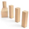 ARTEZA Basswood Carving Blocks, Set of 5, One 4 x 2 x 2 Inches and Four 4 x 1 x 1 Inches, Wood Blocks for Carving, Crafting, Whittling