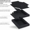 ARTEZA Black Sketch Paper Foldable Canvas Pad, 7×8.6 Inches, 20 Sheets, DIY Frame(Black)